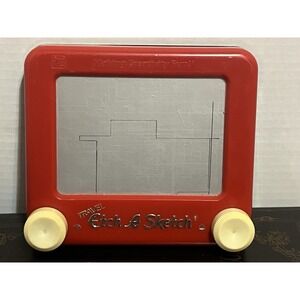 Ohio Art-Etch-A-Sketch-Travel-classic Red -6"Tall-6"Wide-Vintage‎